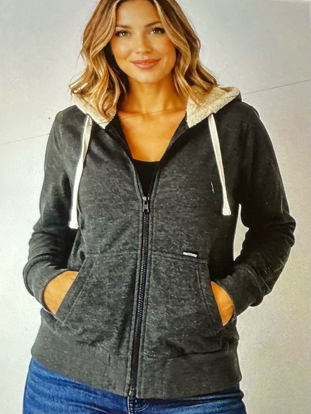 STREET & STEEL WOMENS SMALL MOTORCYCLE RIDING HOODIE JACKET ARAMID SHERPA